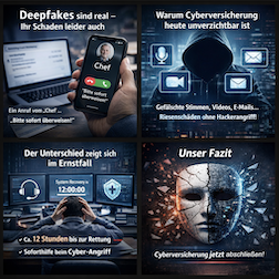 Deepfakes: Die neue Betrugsrealität – und warum Cyberversicherung heute unverzichtbar ist